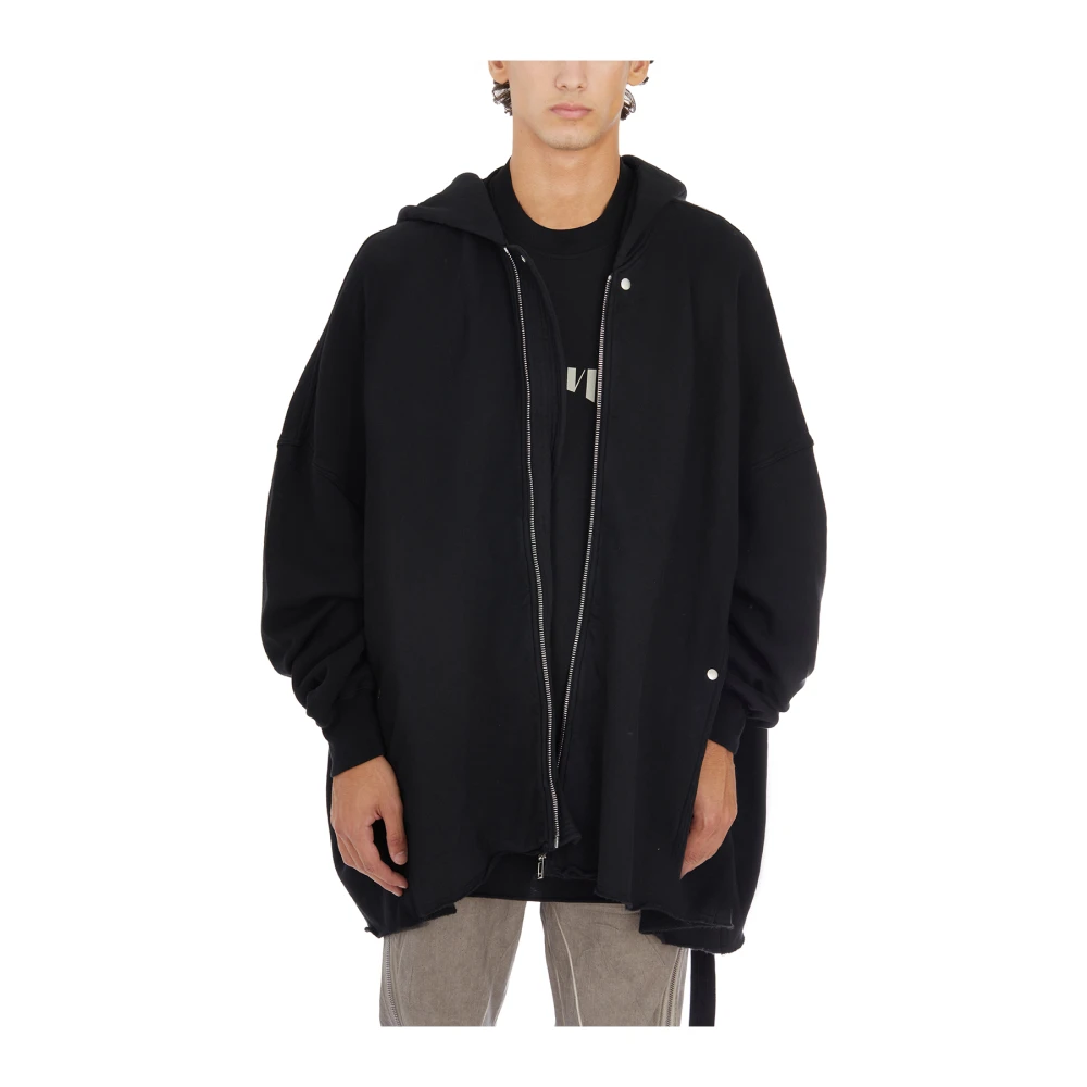 Rick Owens Zwarte Hoodie Jumbo Sweatshirt Black Heren