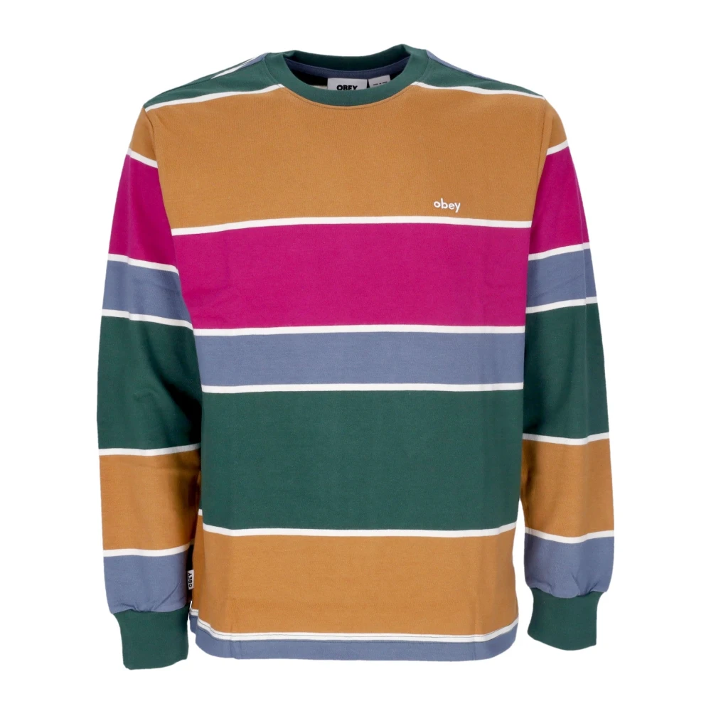 Obey Nation Stripe Lange Mouw Tee Multicolor Heren