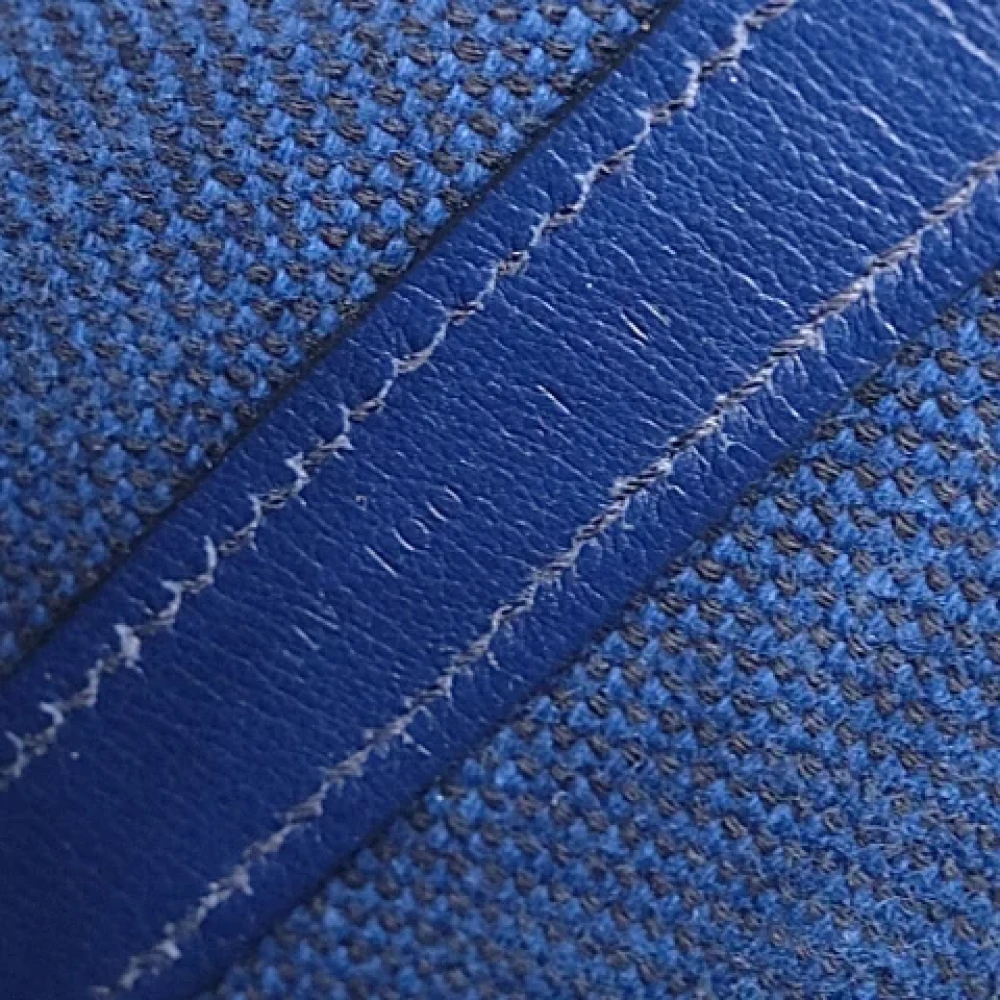 Hermès Vintage Pre-owned Canvas shoulder-bags Blue Dames