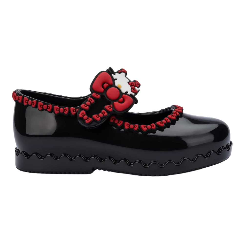 Mini Melissa Girls Black  Hip Ballerina + Hello Kitty And Friends Shoes  - Size Eu 25 - 26 UK 8 Kids - Image 3