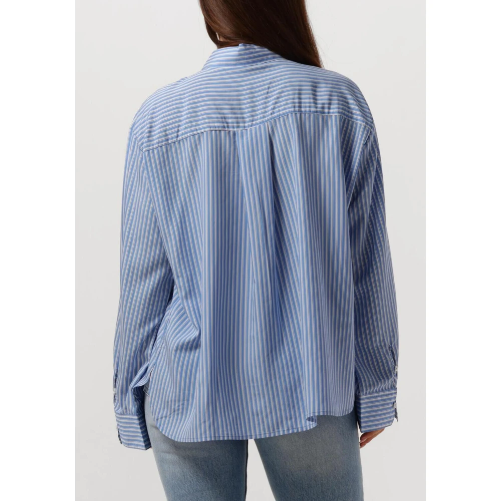 Modström Blauw Gestreepte Shirt voor Casual Dagen Blue Dames