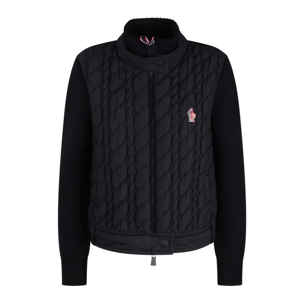 Moncler Quiltad Cardigan Jacka Black, Dam