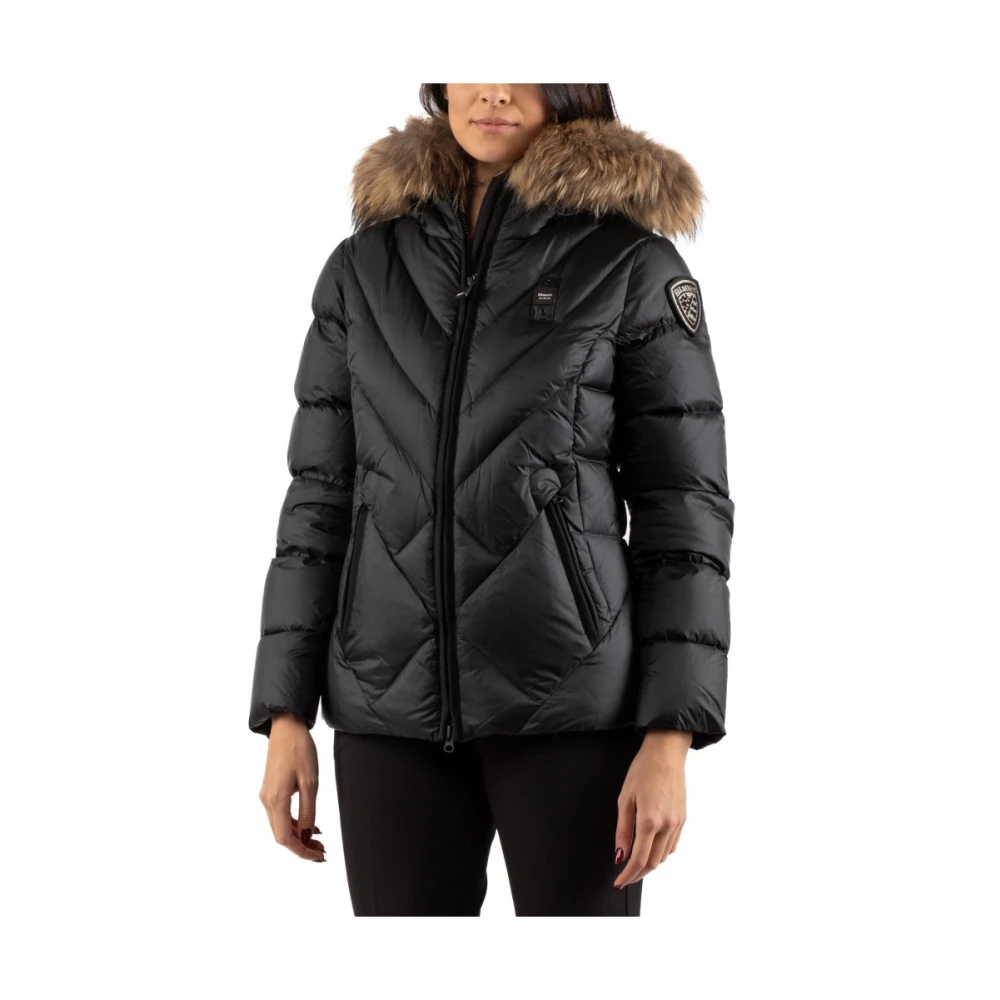 Blauer Dames Blouson Jas Black Dames
