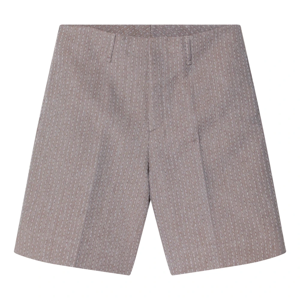 Fendi Korte Bermuda Shorts voor Mannen Beige Heren