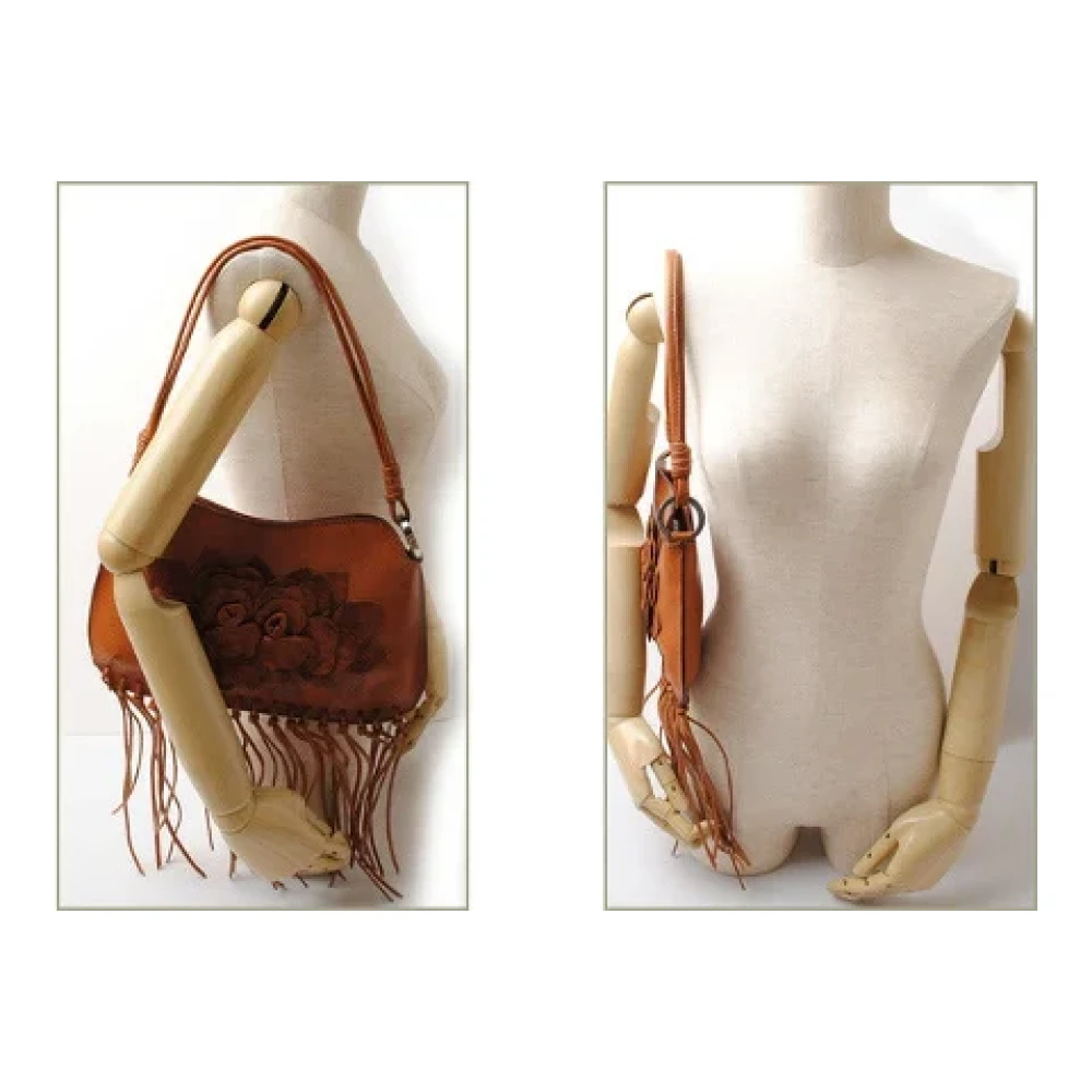 Valentino Vintage Pre-owned Leather shoulder-bags Brown Dames