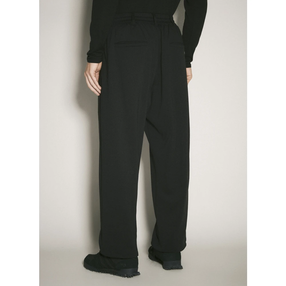 Y-3 Gestreepte Track Pants met Achterlogo Black Heren