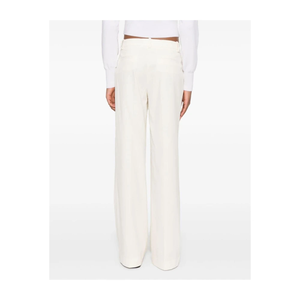 P.a.r.o.s.h. Witte Textuur Katoenen Broek White Dames