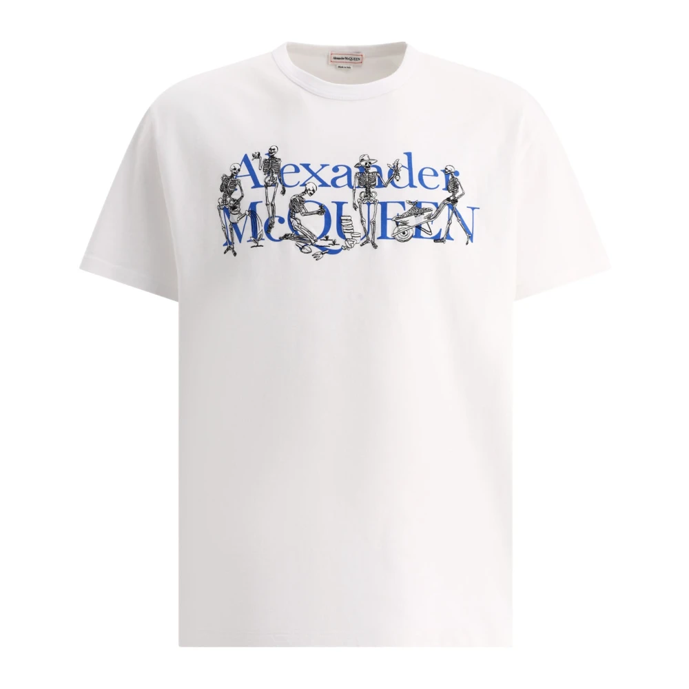 Alexander mcqueen Skeleton Band T-Shirt White Heren