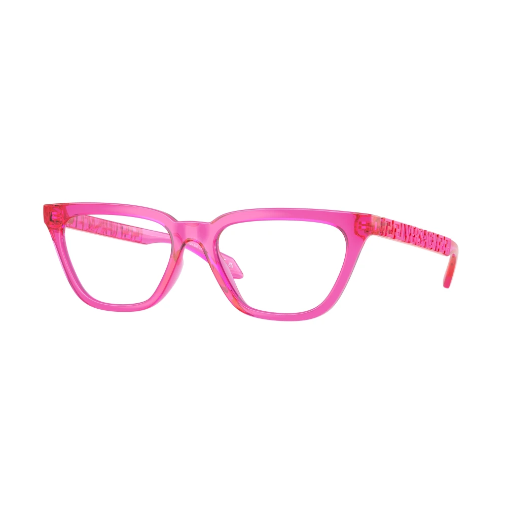 Versace Women's Pink Glasses,, Stylish Eyeglasses In Blue Frame Medium
