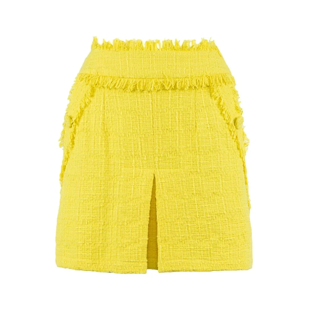 Nenette Women's Yellow Short Shorts - Short Skirts - S - Skirts