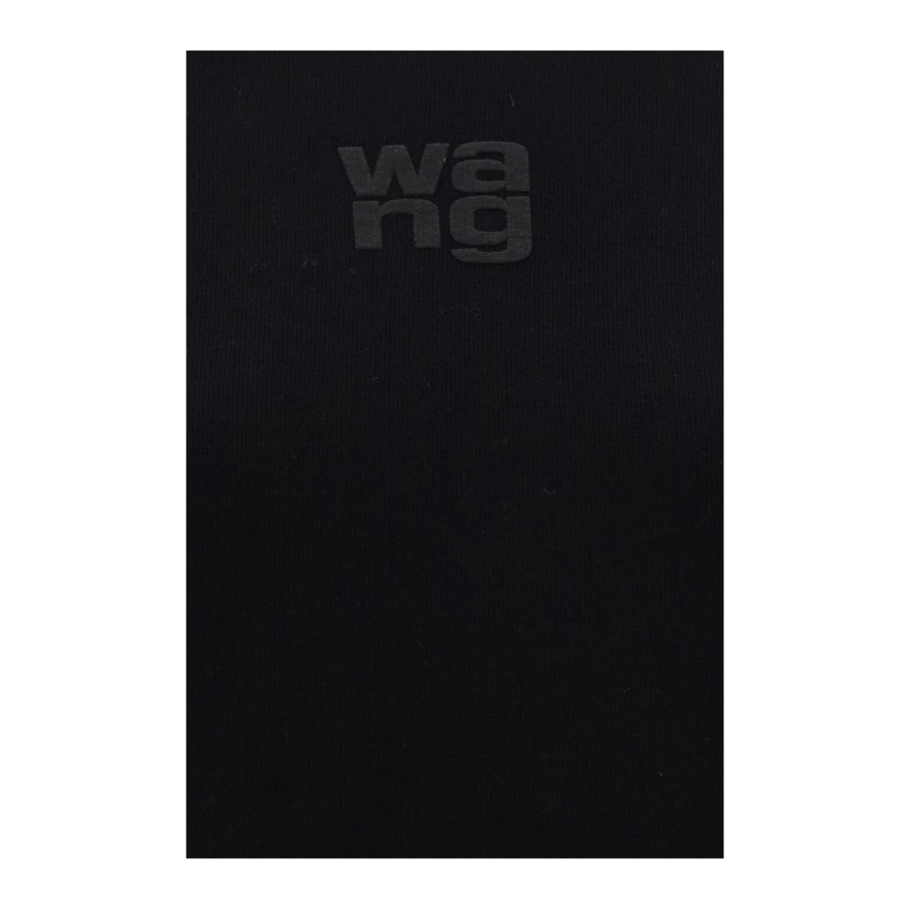alexander wang Geribbelde Katoenen Sweatshirt met Logo Gray Dames
