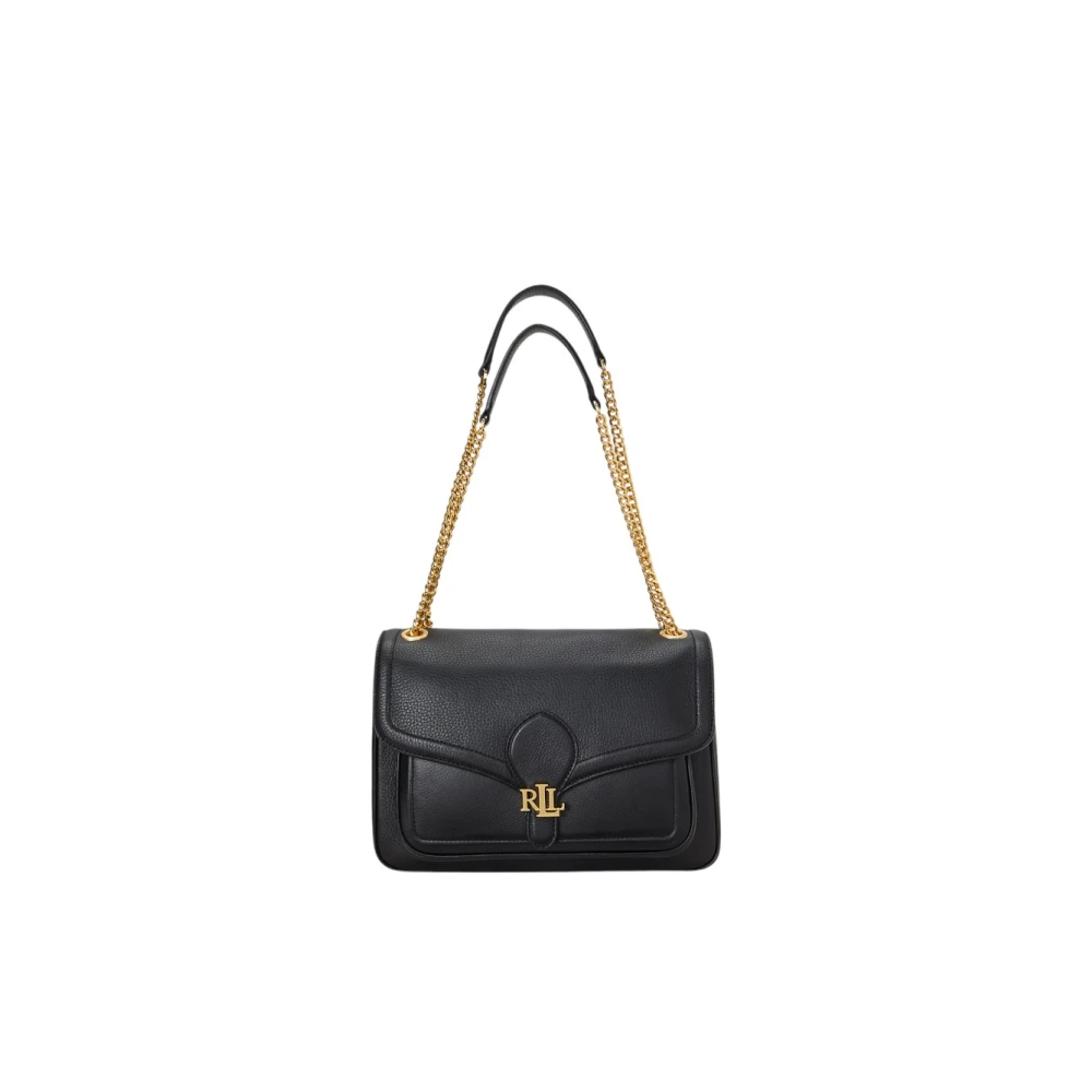 Ralph Lauren Stijlvolle Leren Tas voor Vrouwen Black Dames