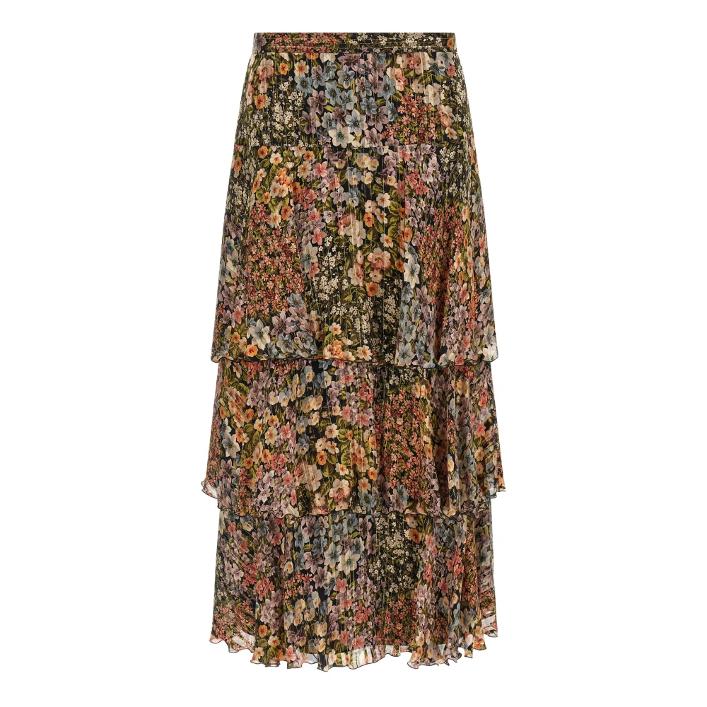 Valentino Garavani Women's Multicolor Après L'hiver Fiorellini Midi Skirt - Midi Skirts - S - Skirts