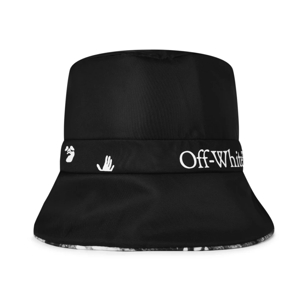 Off White Zwarte Logo Emmerhoed Regenpet Black Dames