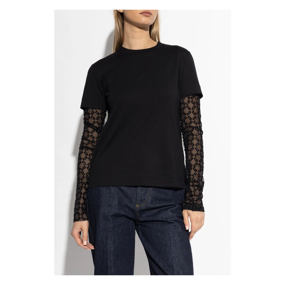 Givenchy Overlappend T-shirt Black Dames