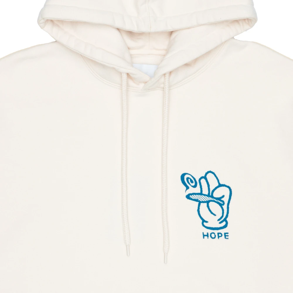 Edwin Katoenen Hoodie Hope Provider White Heren