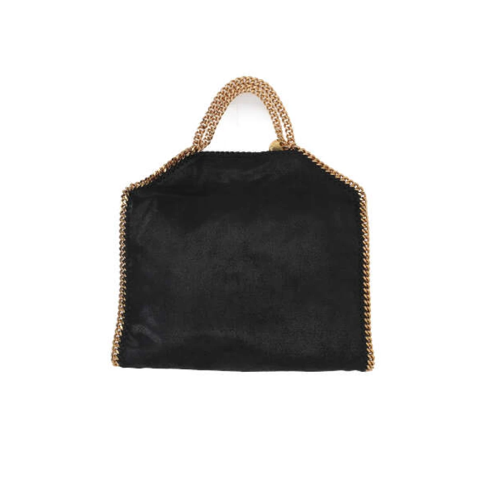 Stella Mccartney Zwarte Shaggy Deer Tote Tas met Gouden Hardware Black Dames