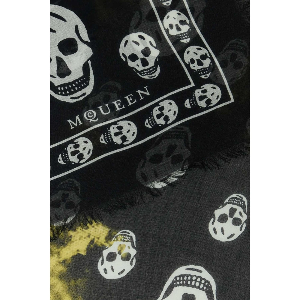 alexander mcqueen Stijlvolle Bedrukte Satijnen Foulard Multicolor Heren