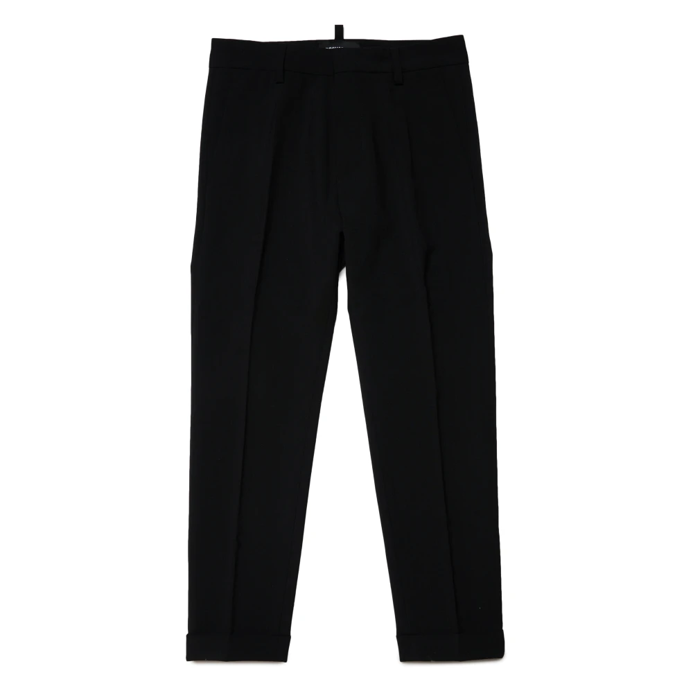 Dsquared2 Unisex Kids Black Trousers, 12 Y, Cool Wool Chino Trousers