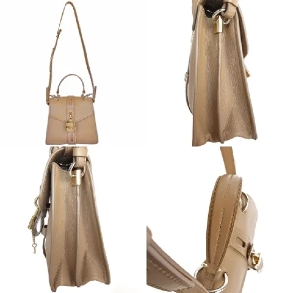 Chloé Pre-owned Leather handbags Beige Dames