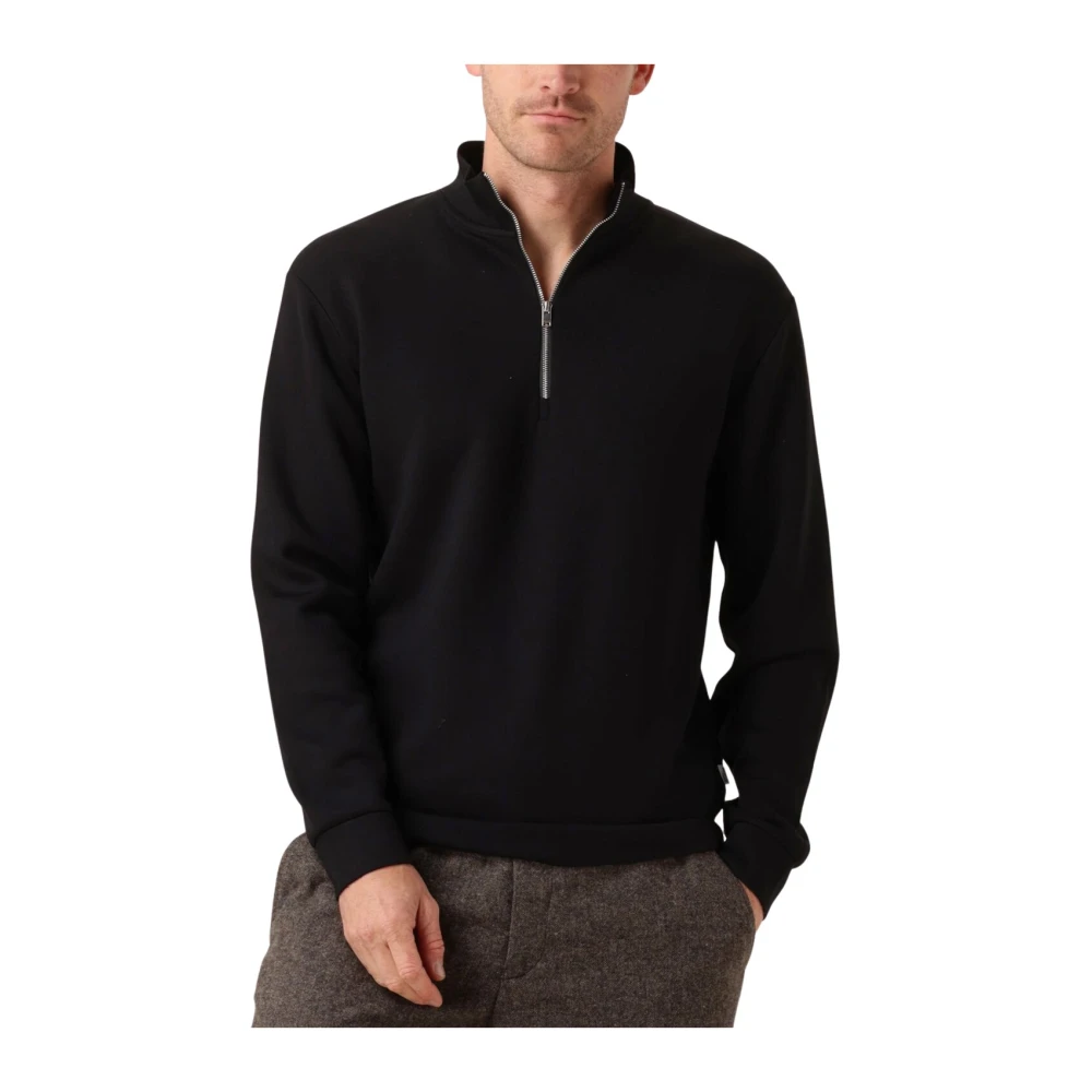 Selected Homme Zwarte Zip High Neck Sweatshirt Black Heren