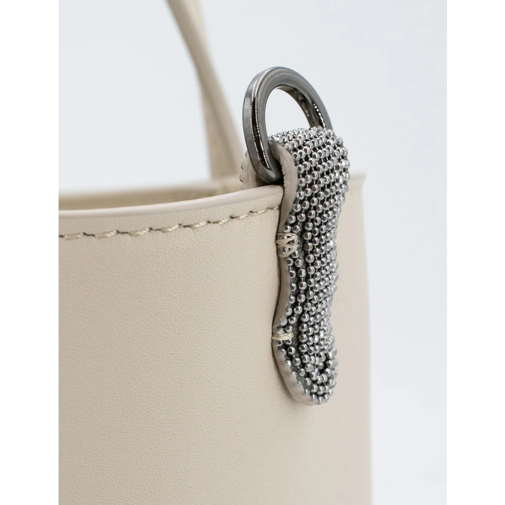 BRUNELLO CUCINELLI Zachte leren handtas met juweelborduursels White Dames