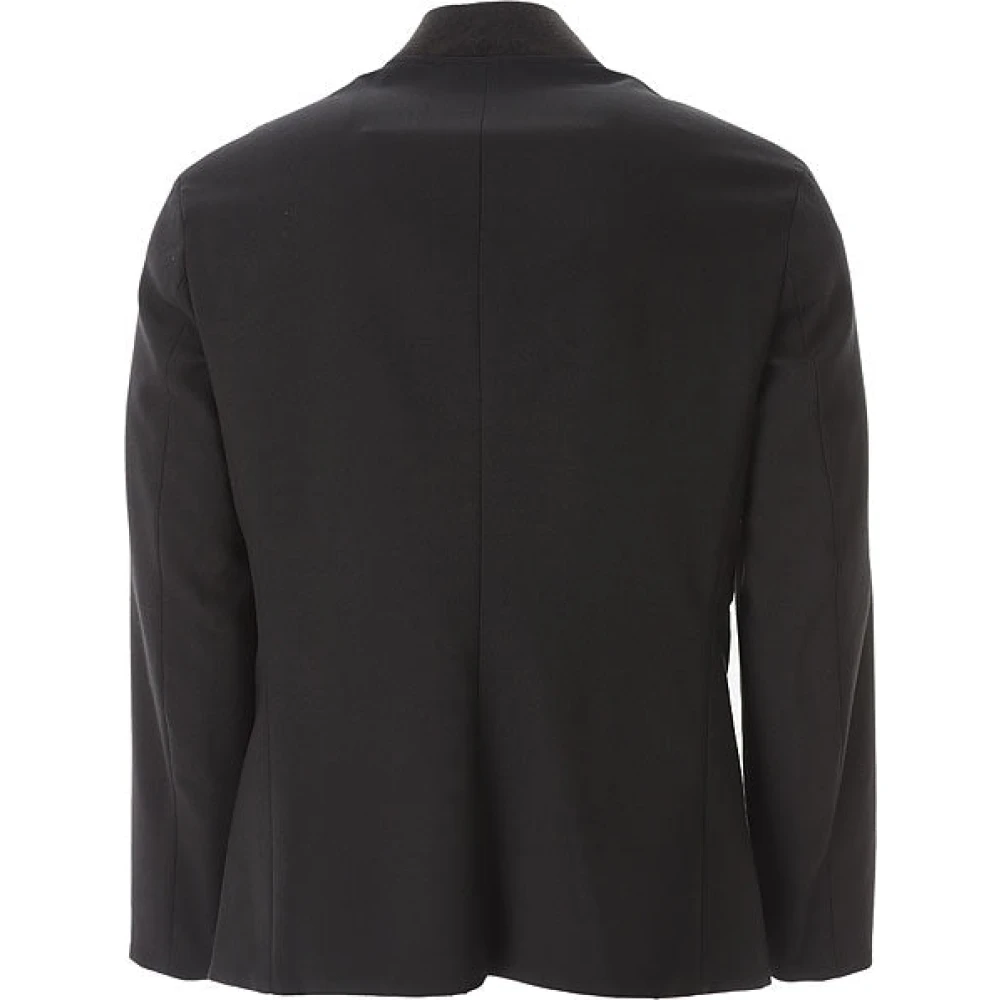 Emporio Armani Omkeerbare Rits Sluiting Zwarte Blazer Black Heren