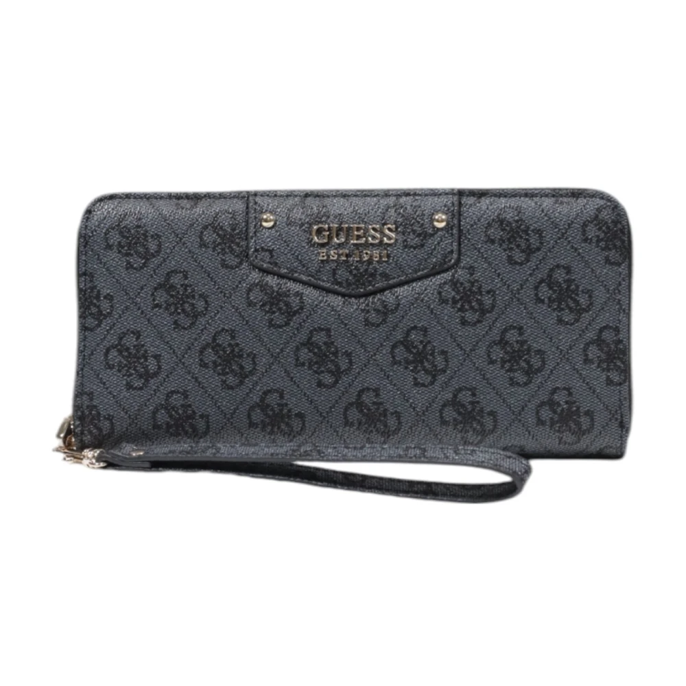 Guess Zwarte portemonnee met rits en logo Black Dames