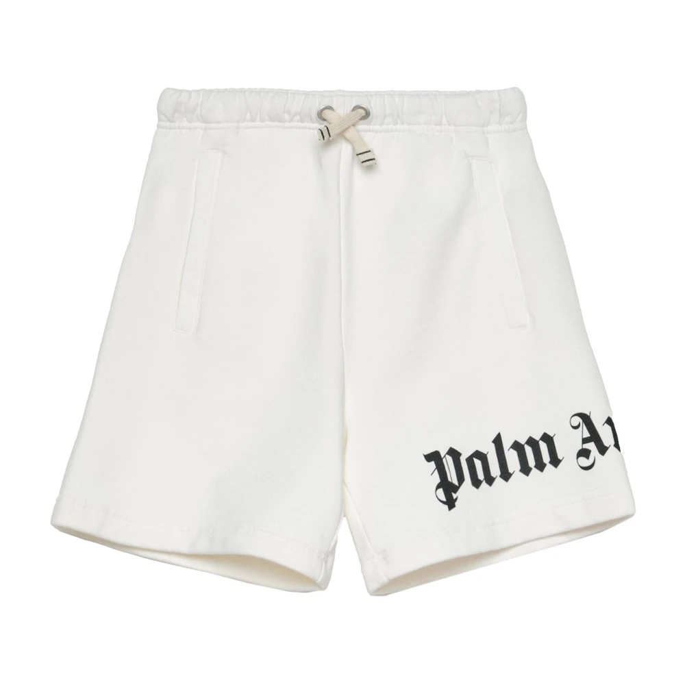 Palm Angels Boys White Overlogo Sweatshort - Shorts - 10 Y - Kids
