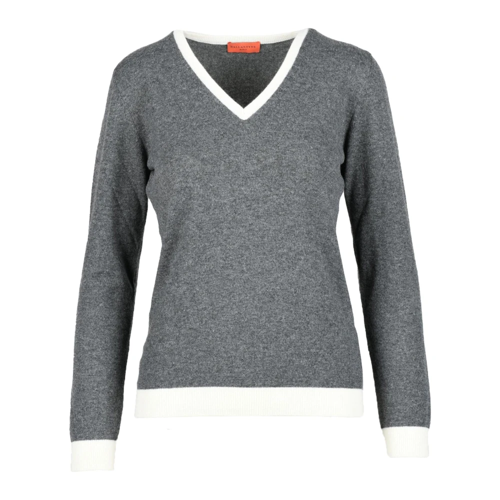 Ballantyne Kasjmier Gebreide Trui Gray Dames