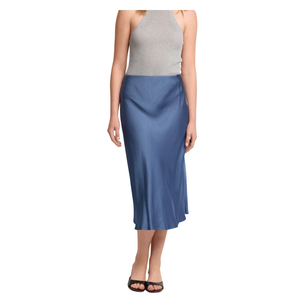 Kocca Blue Midi Skirts, Female, Xl, Gonna Midi In Pura Viscosa