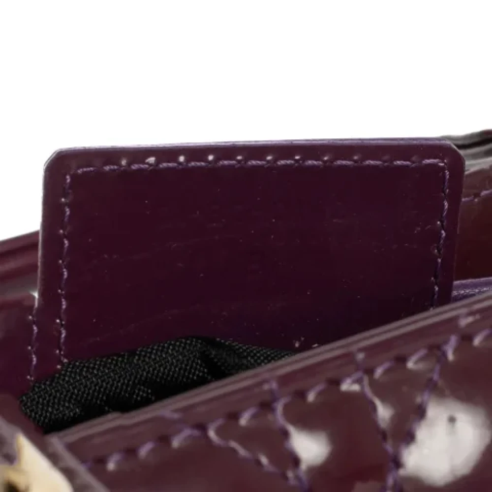 Dior Vintage Pre-owned Leather dior-bags Purple Dames