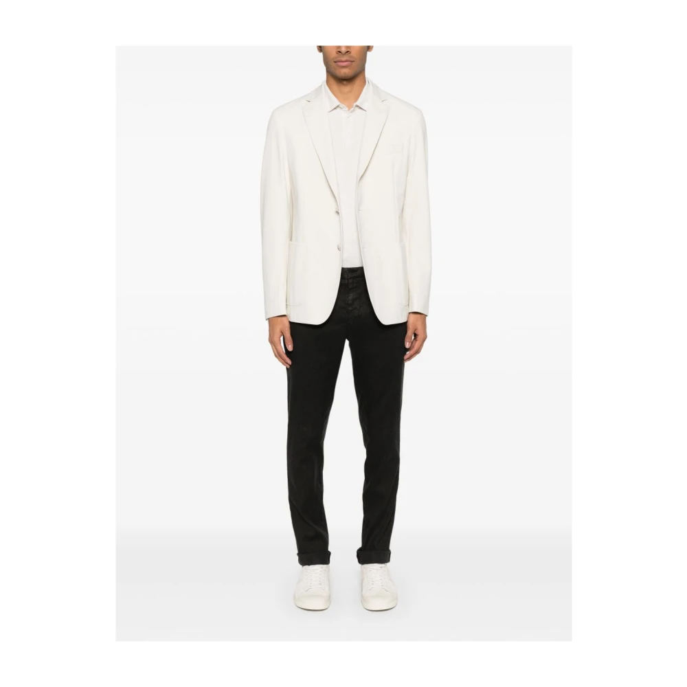Hugo Boss Witte Jas met Achterventielen White Heren