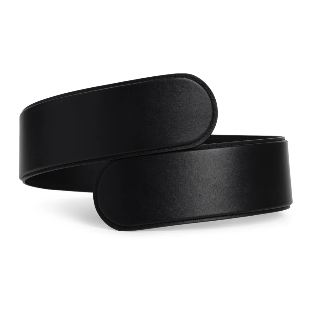 Alaïa Zwart gestructureerde leren riem Black Dames