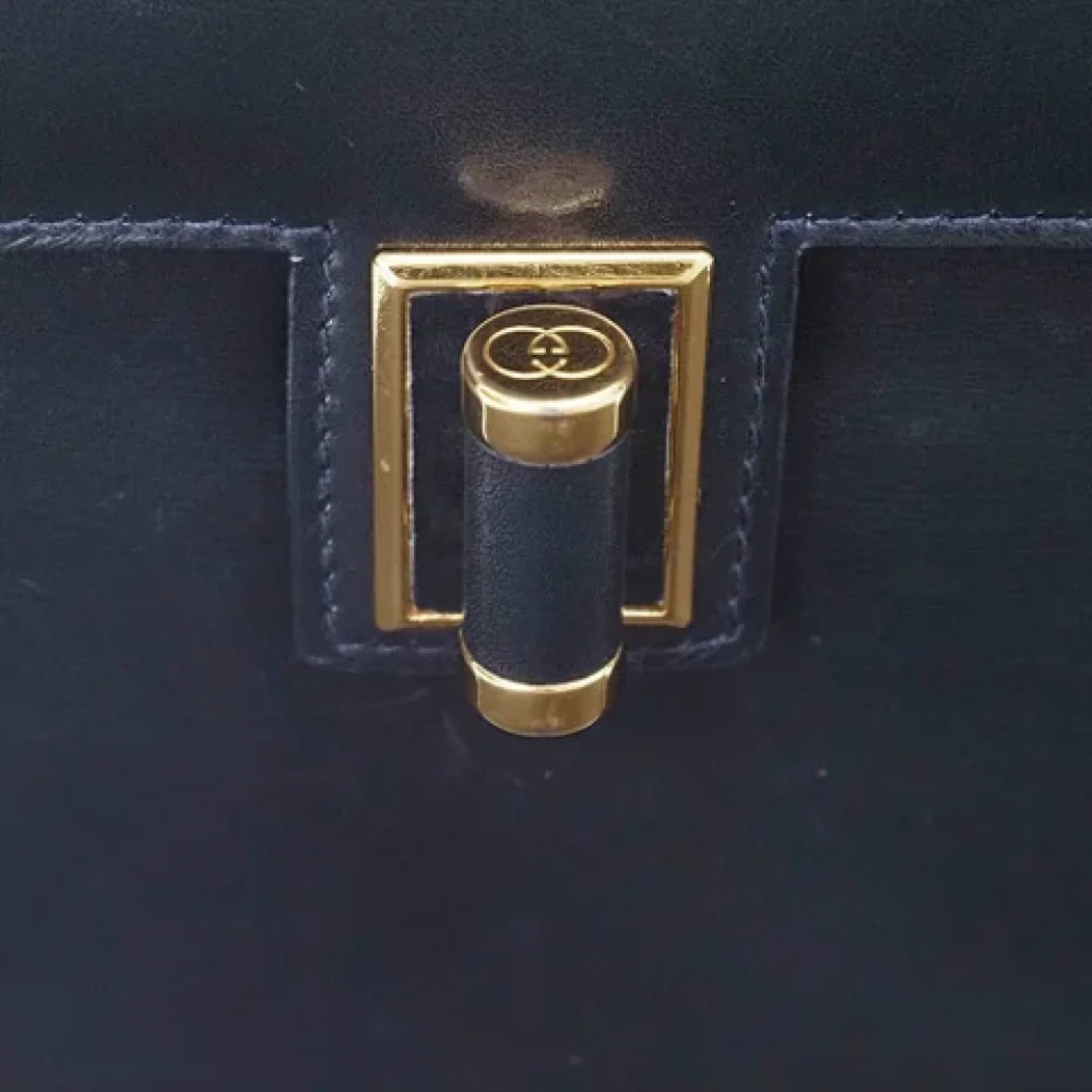 Gucci Vintage Pre-owned Leather gucci-bags Blue Dames