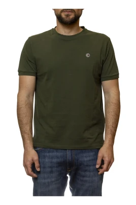 T-shirt med rund hals och logga