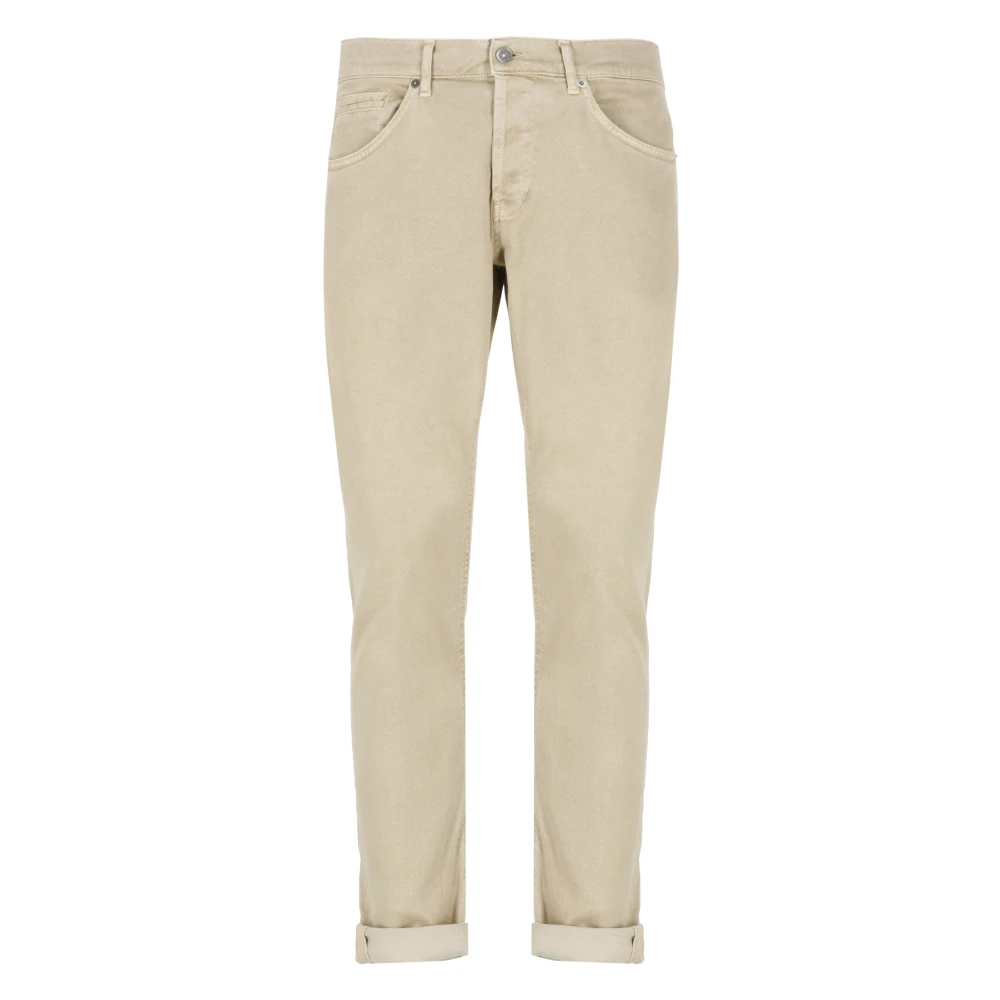 Dondup Beige Bomulls Jeans med Broderi Beige, Herr