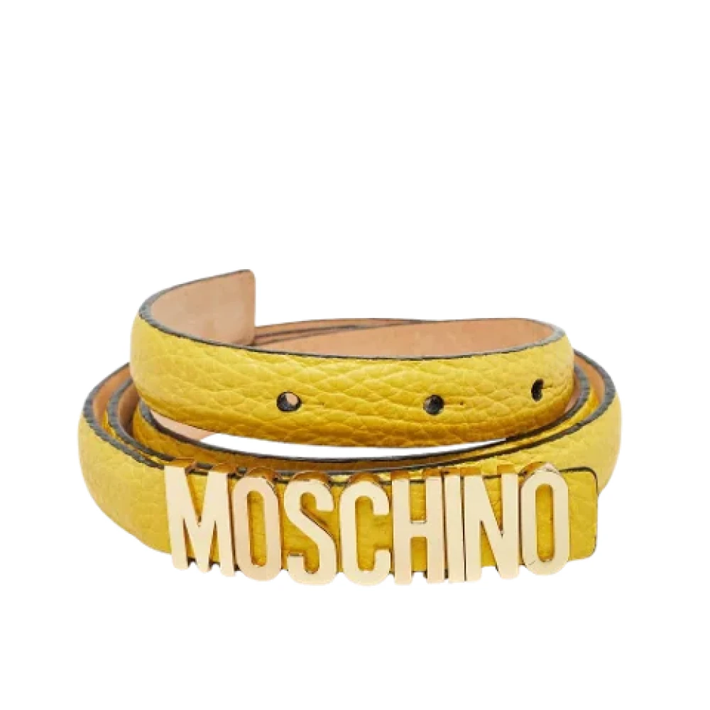 Moschino Pre-Owned Pre-owned Leather belts Yellow Dames