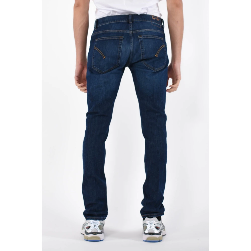 Dondup Gebruikte Skinny Jeans met Metalen Logo Blue Heren