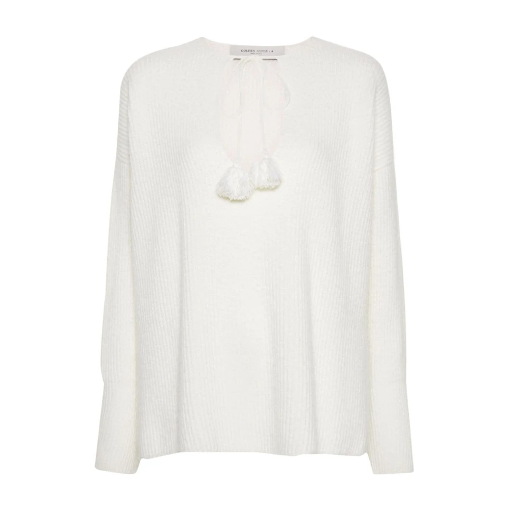Golden Goose Mujer Beige - Suéter Journey De Punto Con Mangas Raglán - Knitwear - Xs
