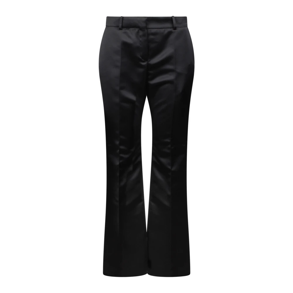 Nina Ricci Satin Flare Broek met Zakken Black Dames