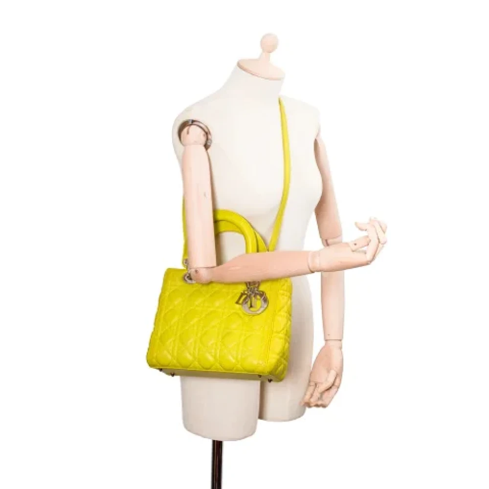 Dior Vintage Pre-owned Leather dior-bags Yellow Dames