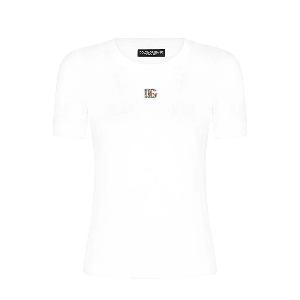 Dolce & Gabbana Women's White T-Shirts, L, T-Shirt Ottico