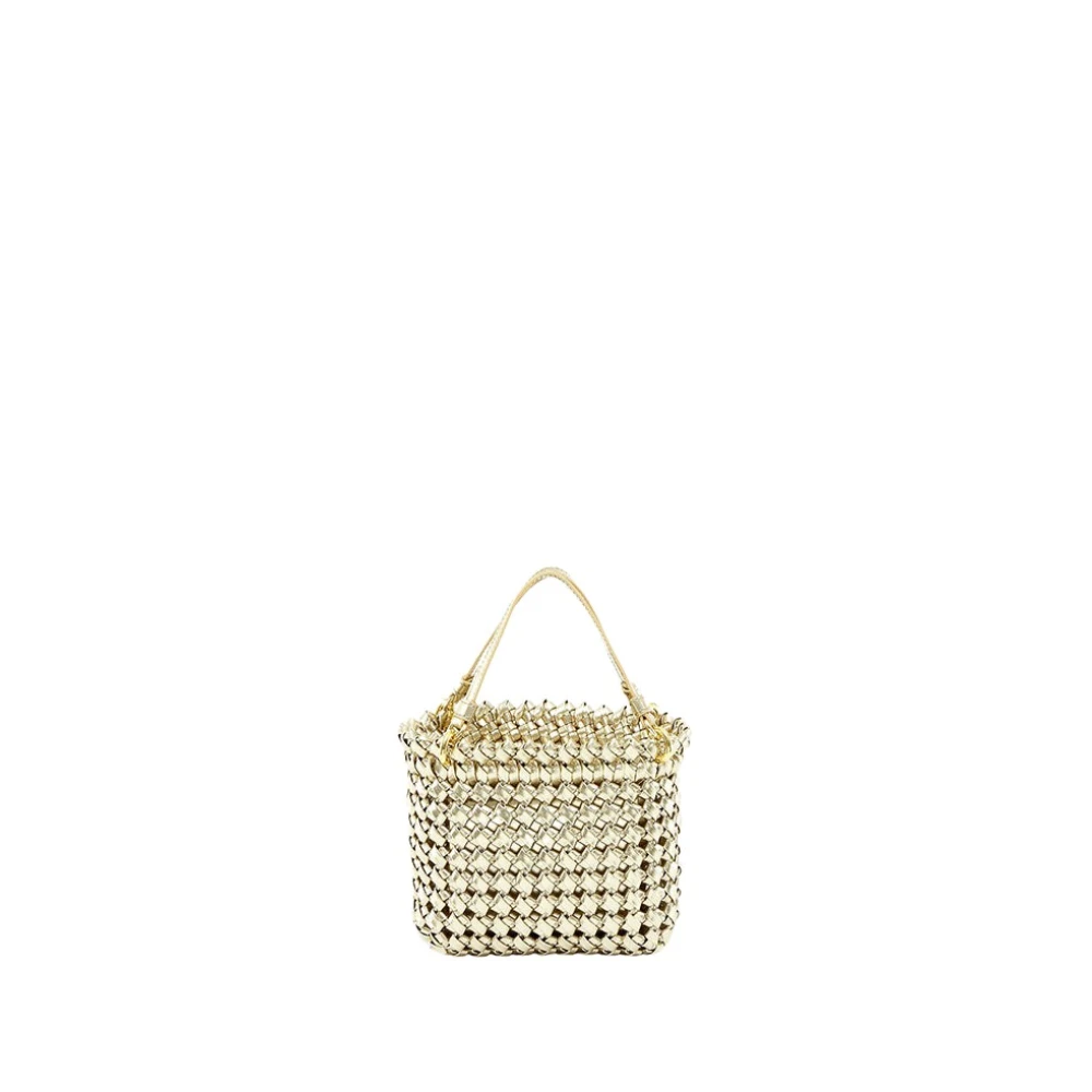 THEMOIRè Guld Knutar Clutch Väska Eco-Tyg Yellow, Dam