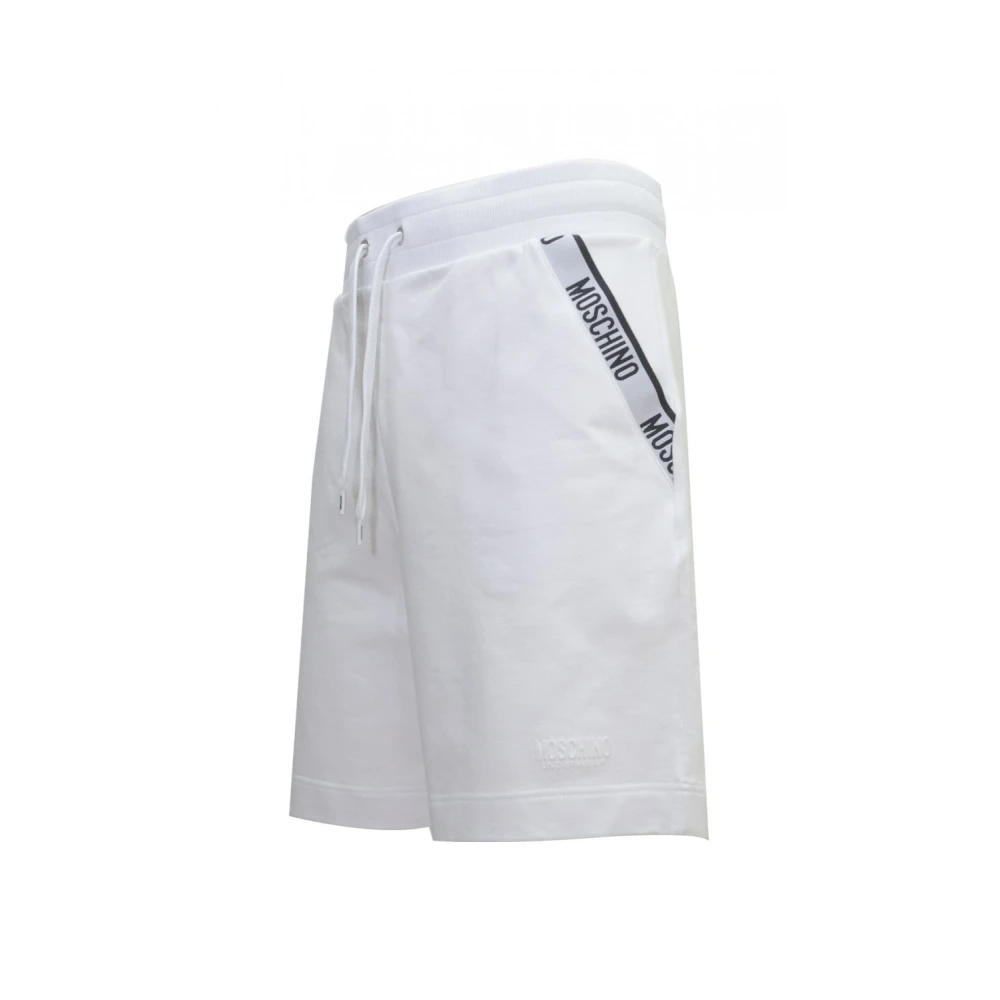 Moschino Witte Katoenen Shorts V1A6818 4422 White Heren