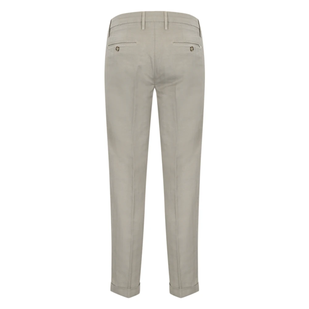 Re-Hash Katoen Linnen Regular Fit Broek Gray Heren