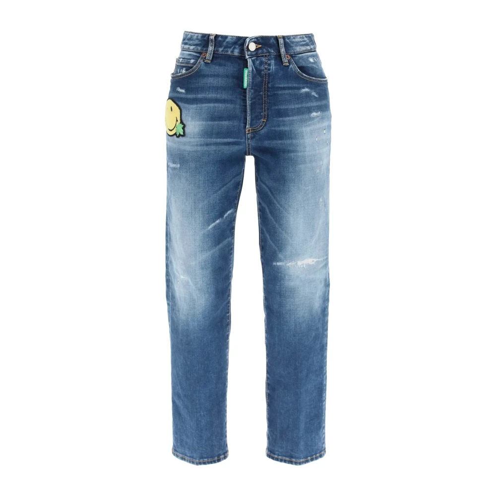 Dsquared2 Blauwe Distressed Boston Jeans Blue Dames