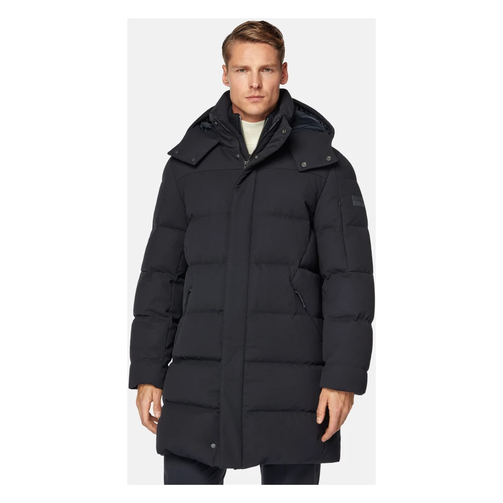 Boggi Milano B Tech Nylon Parka met ganzen dons Blue Heren