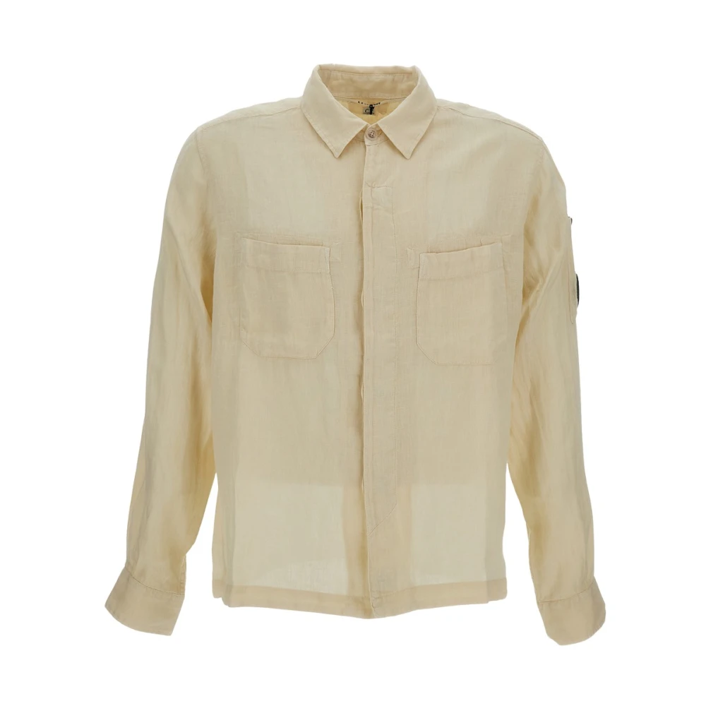 C.p. Company Men's Beige Lino Shirt - Casual Shirts - M - Shirts