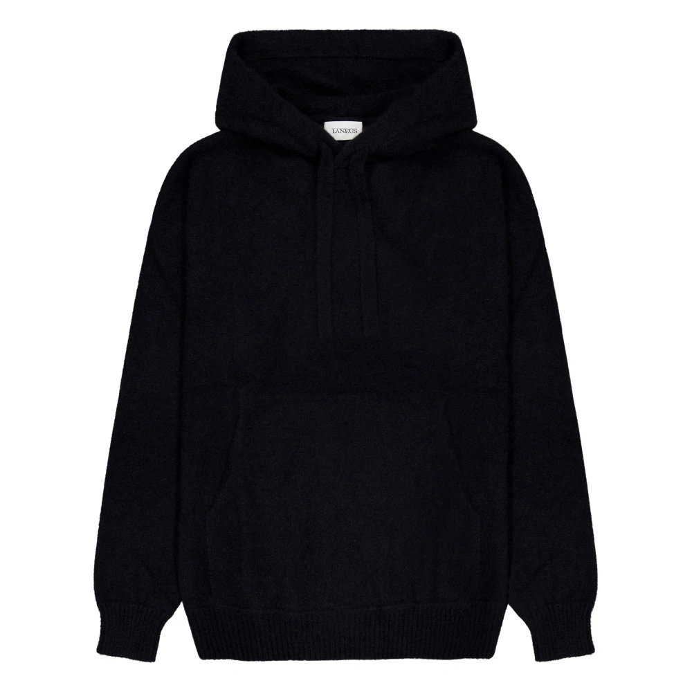Laneus Kasjmier en Zijden Hoodie Black Heren